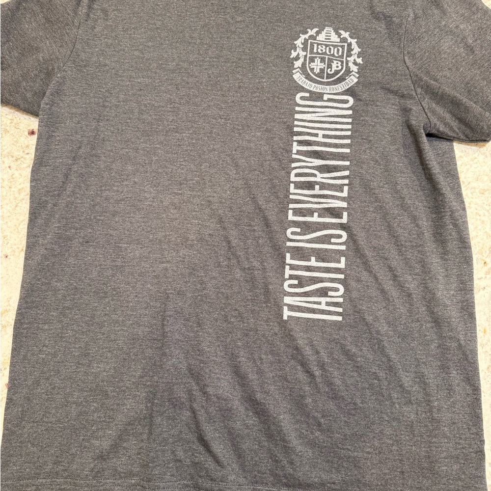 District Gray Graphic Tee with 1800 tequila Emblem